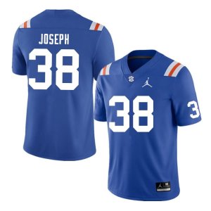 Men's Florida Gators #38 Carlson Joseph NCAA Nike Blue Throwback Authentic Stitched College Football Jersey XRR4662HK